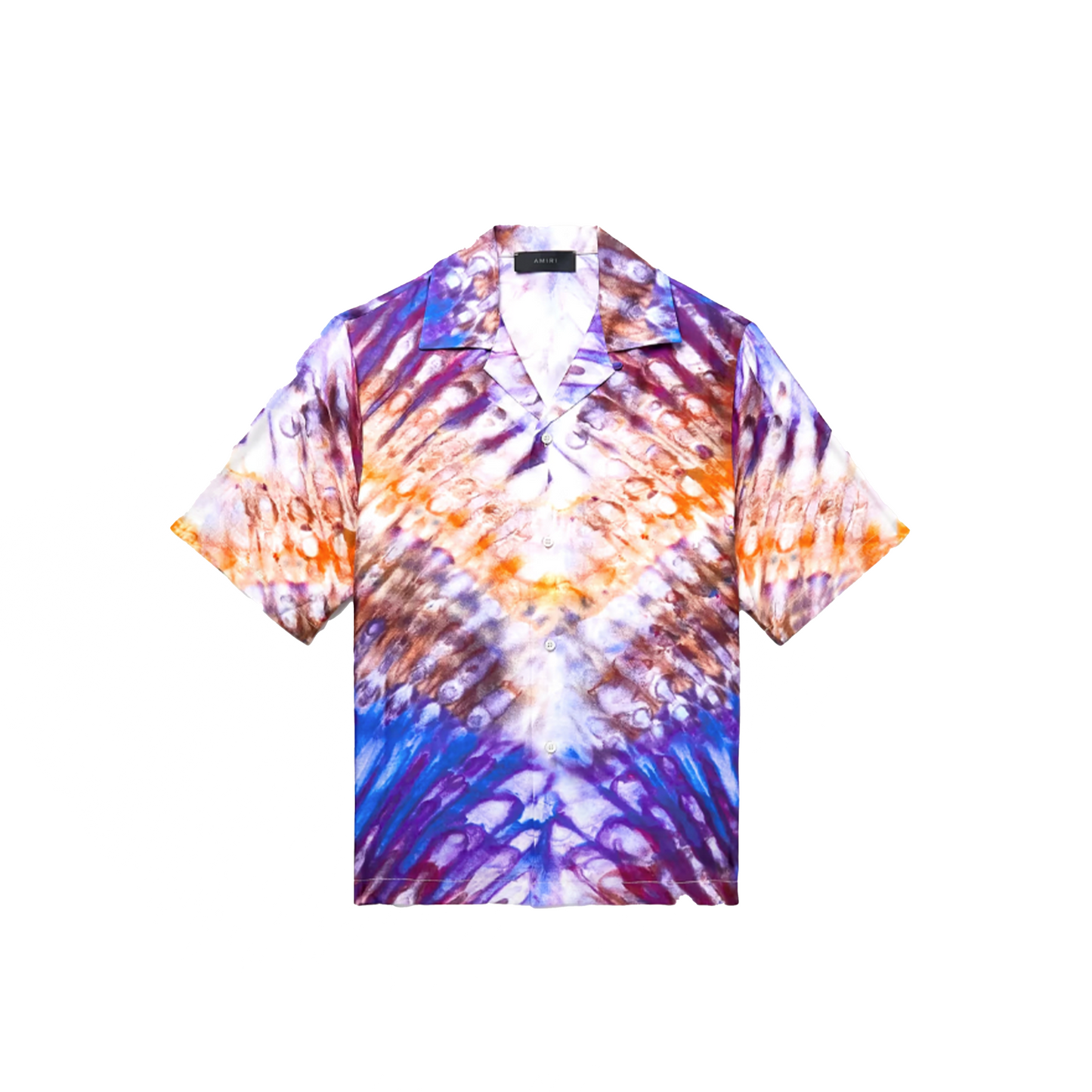 Amiri Tie-Dye Silk Bowling Shirt Multicolour