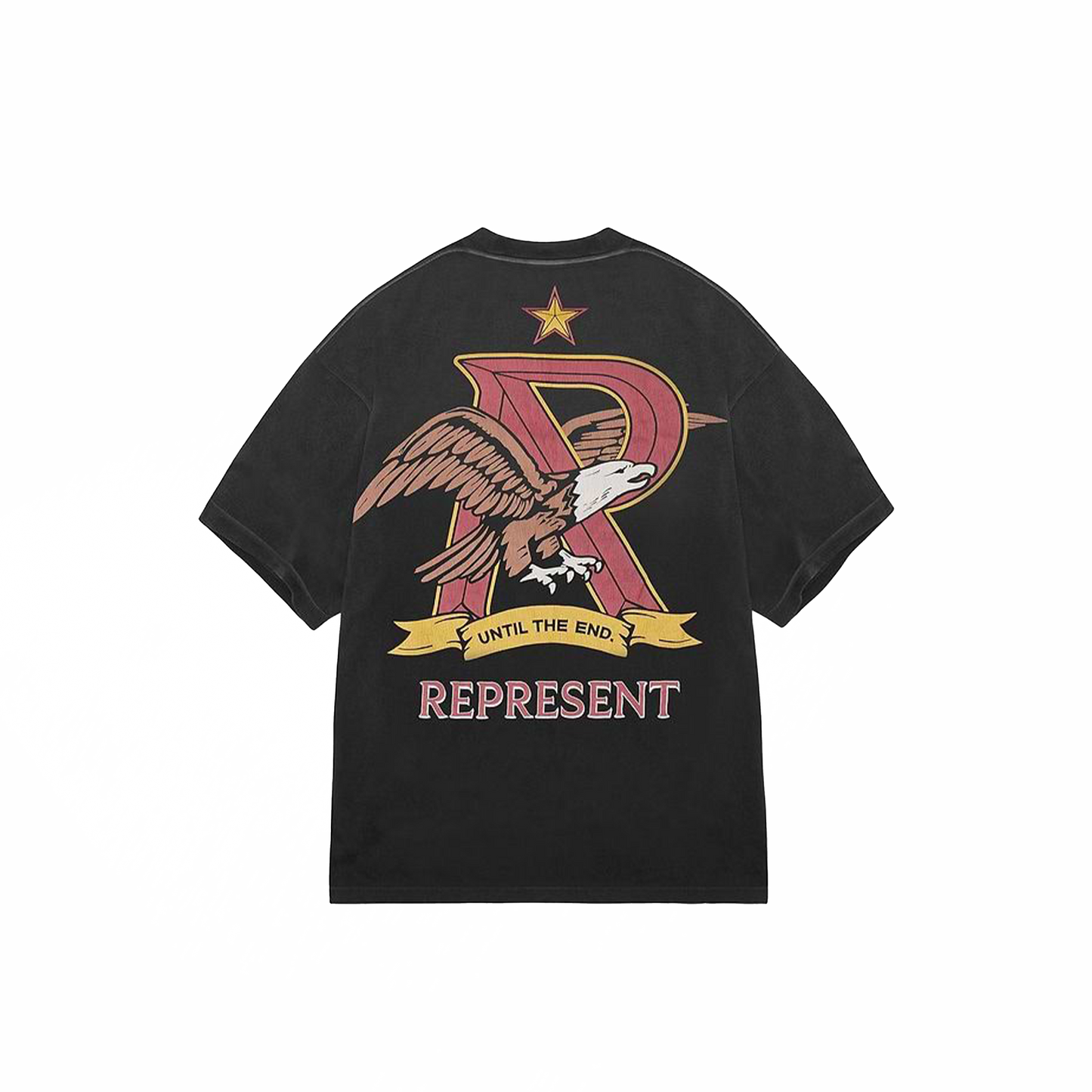 END. x Represent Eagles T-Shirt Stained Black