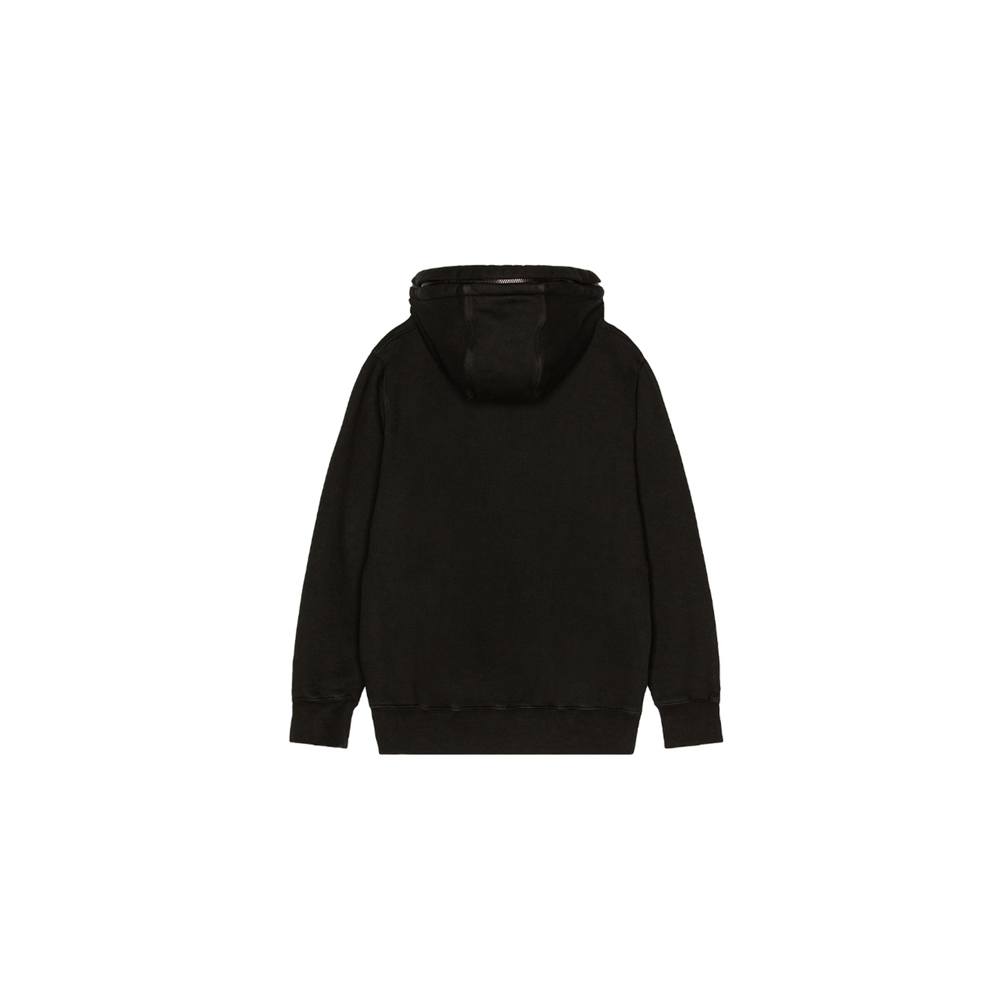 Moncler Garment Dye 1952 Logo Patch Cotton Hoodie Black