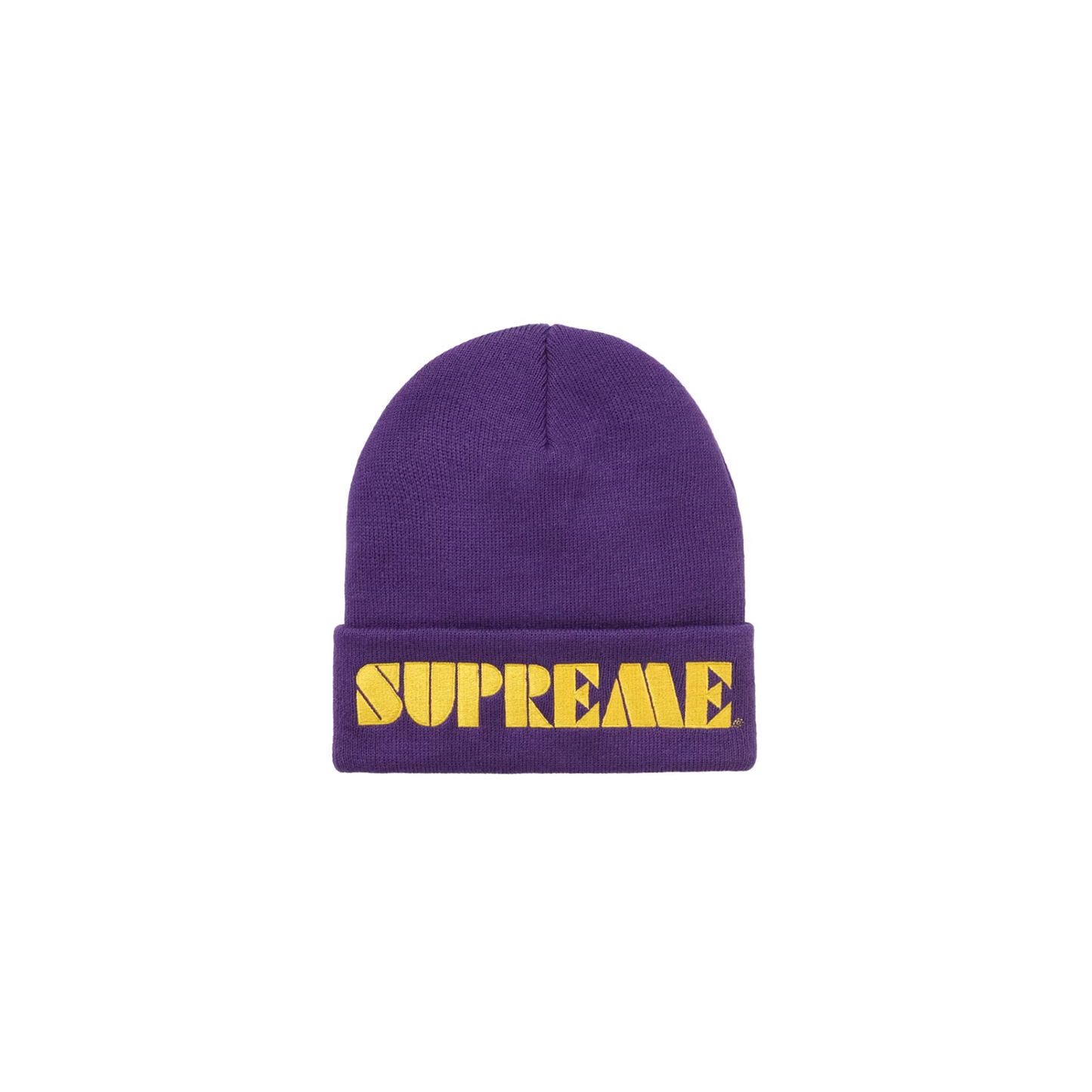 Supreme Stencil Beanie Purple