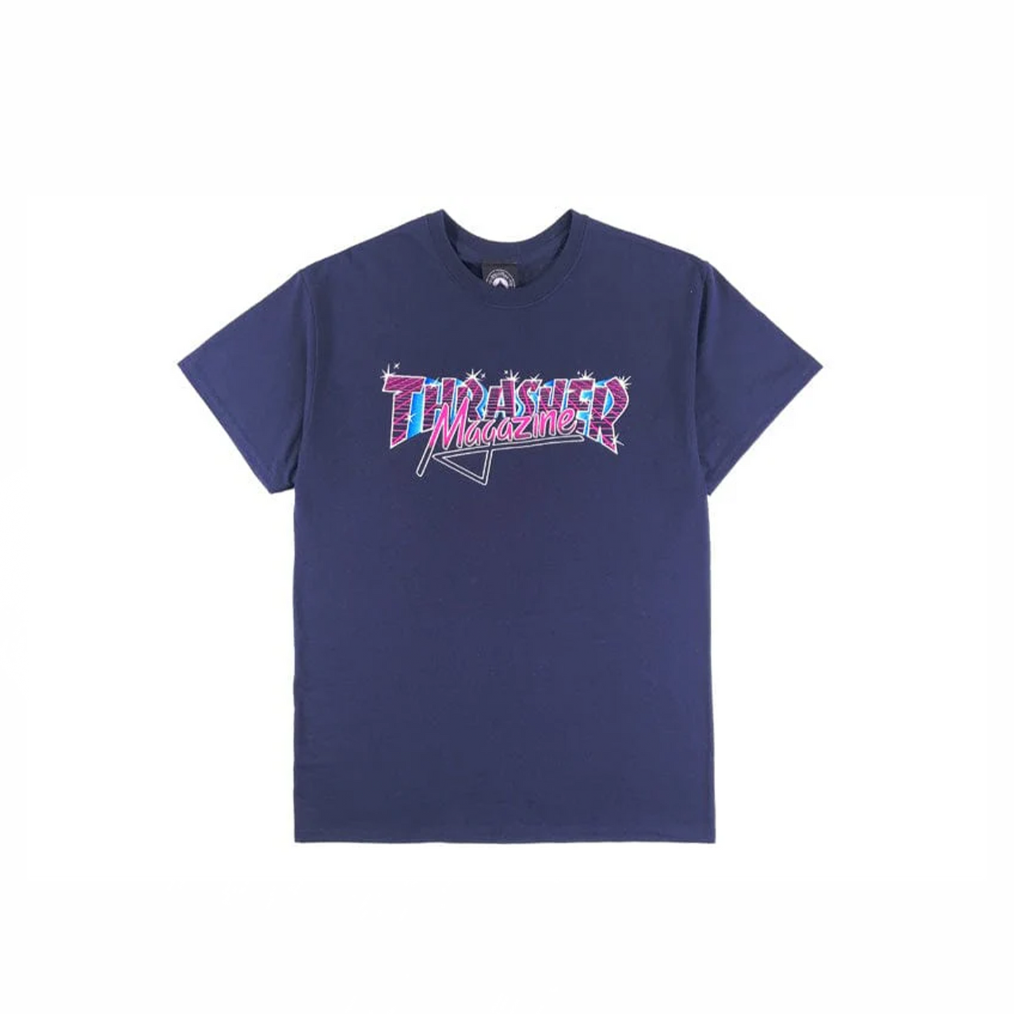 Thrasher Vice Logo Navy Blue Mens Graphic T-shirt