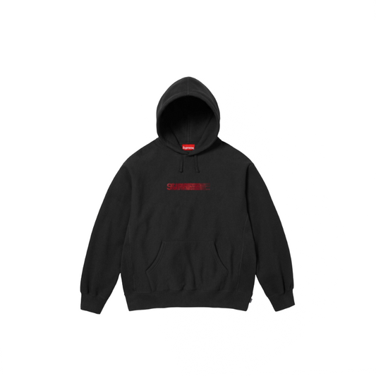 Supreme Swarovski Motion Logo Hooded Sweatshirt Black
