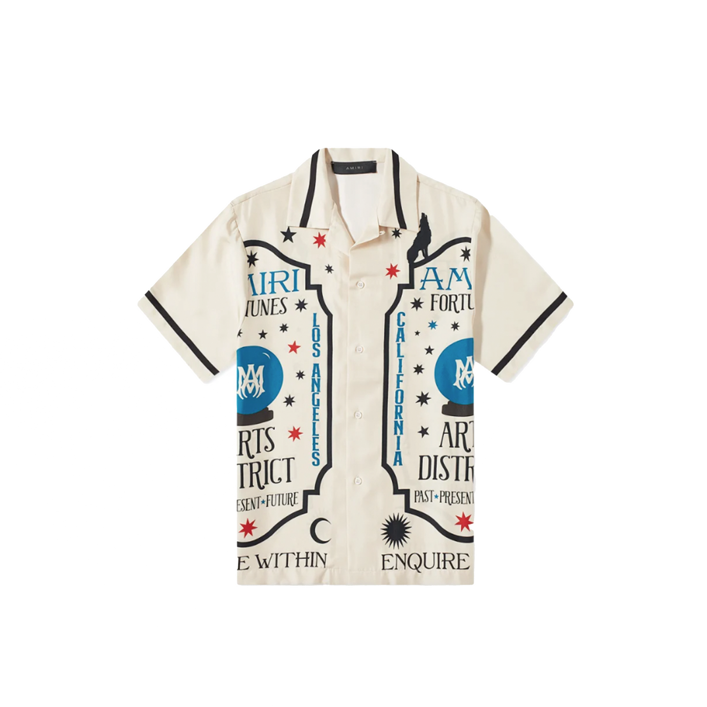 Amiri Fortune Silk Shirt Alabaster