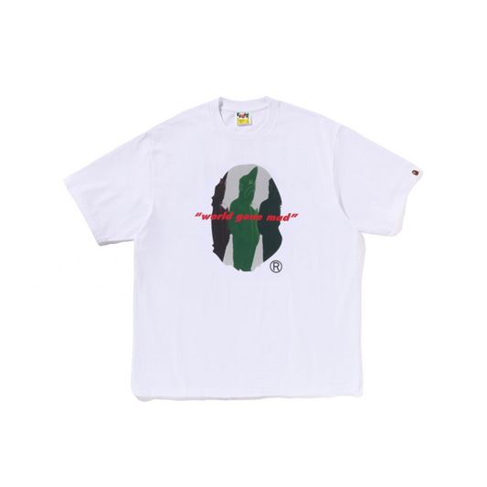 A BATHING APE Shark Shinji Ape Head Relaxed Fit Tee White