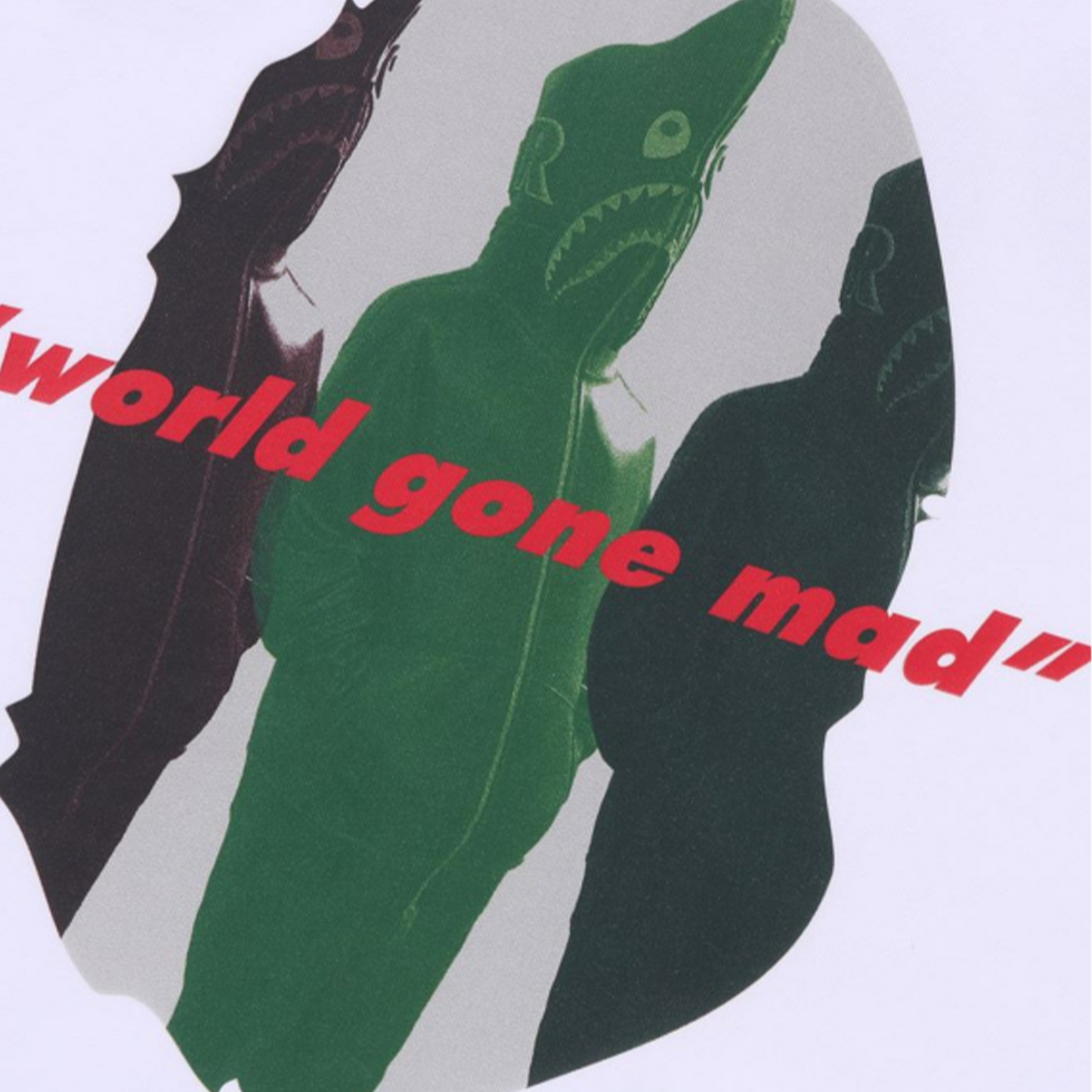 A BATHING APE Shark Shinji Ape Head Relaxed Fit Tee White