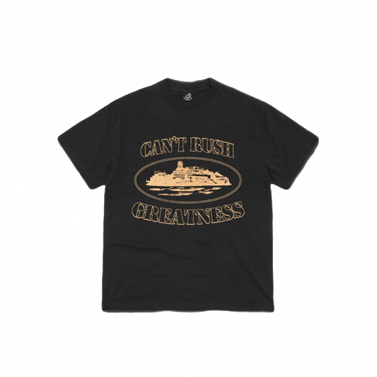 Corteiz x Central Cee Can't Rush Greatness Tee Black