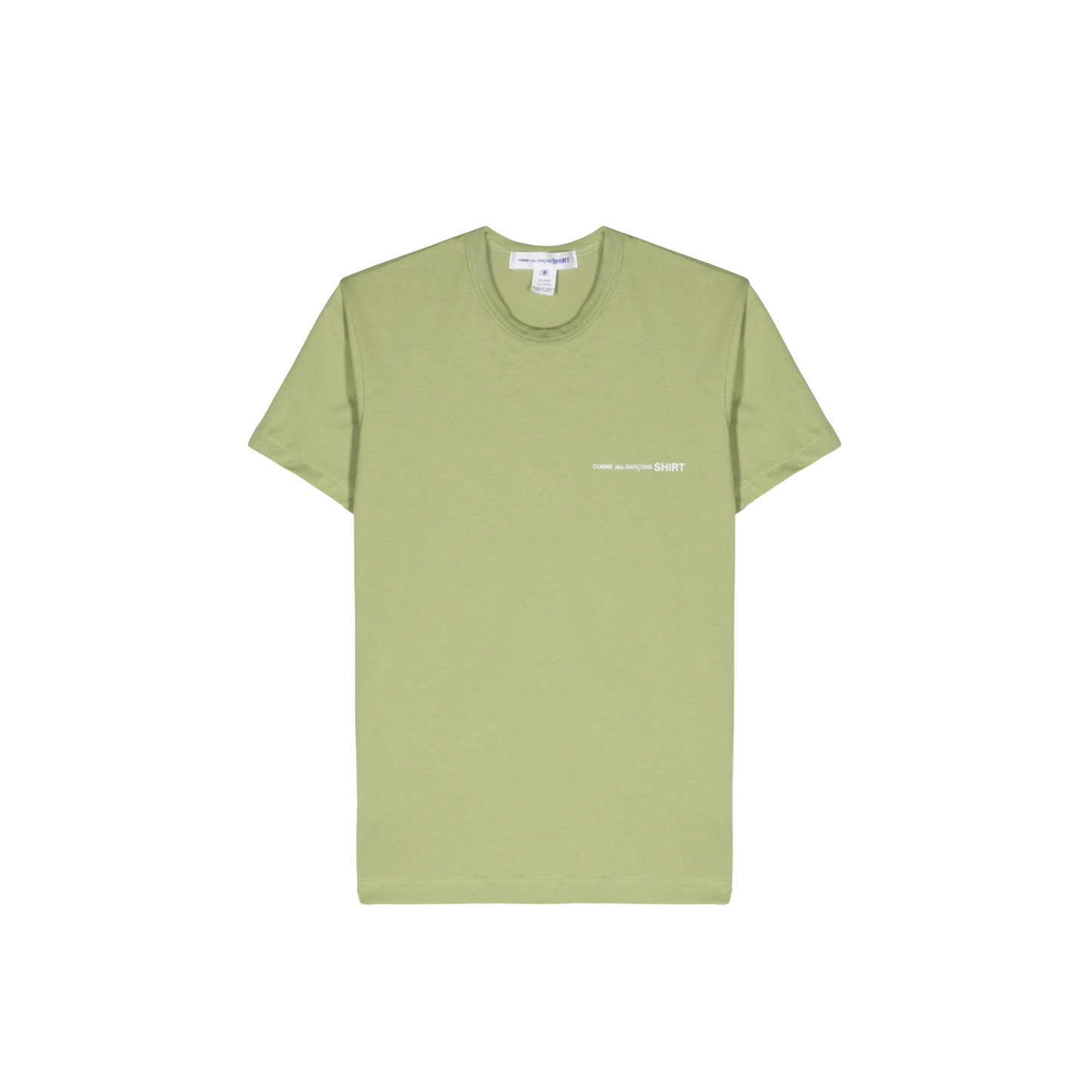 Comme Des Garçons Shirt Logo Print Cotton T-shirt Green
