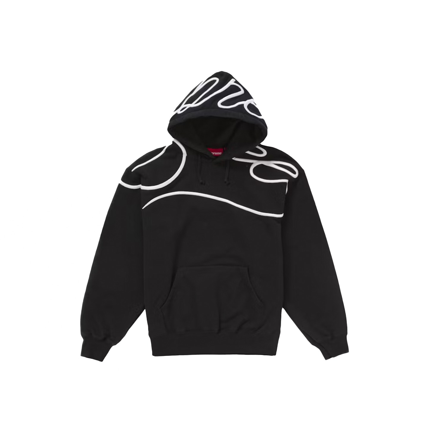 Supreme Shoulder Script Hooded Sweatshirt Black