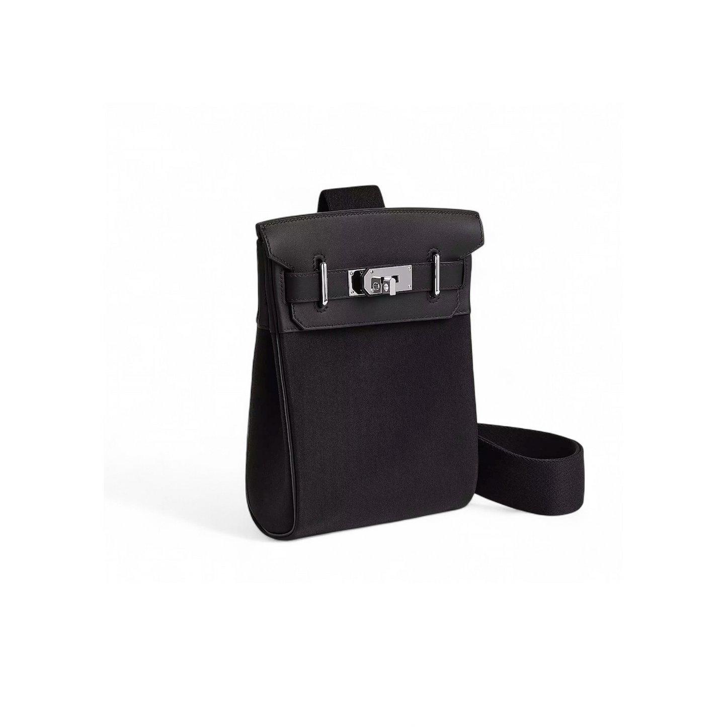 Hermès Hac à Dos PM in Bivouac Canvas & Swift Calfskin Black with Palladium Hardware