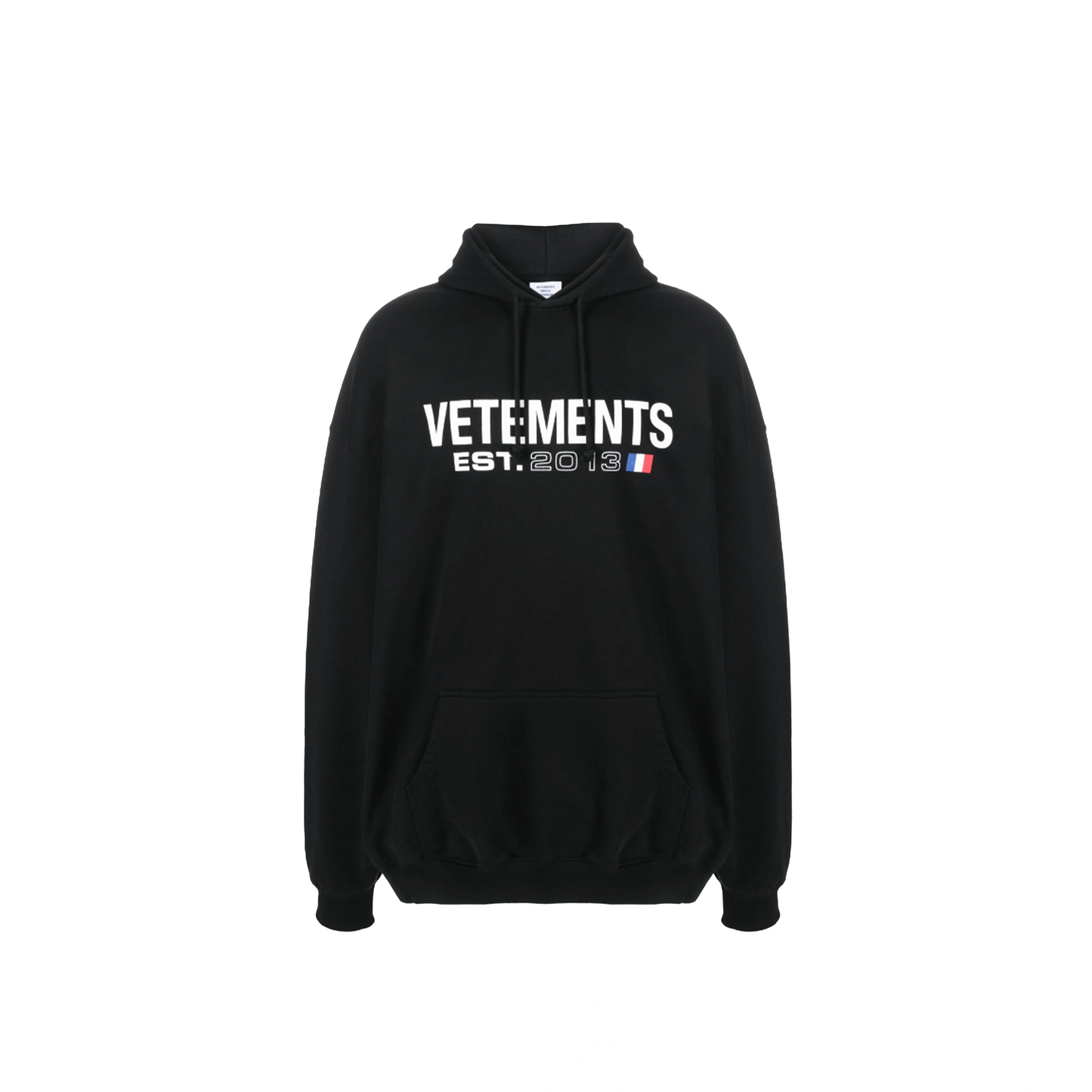 Vetements Limited Edition Est. 2013 Flag Logo Hoodie Black