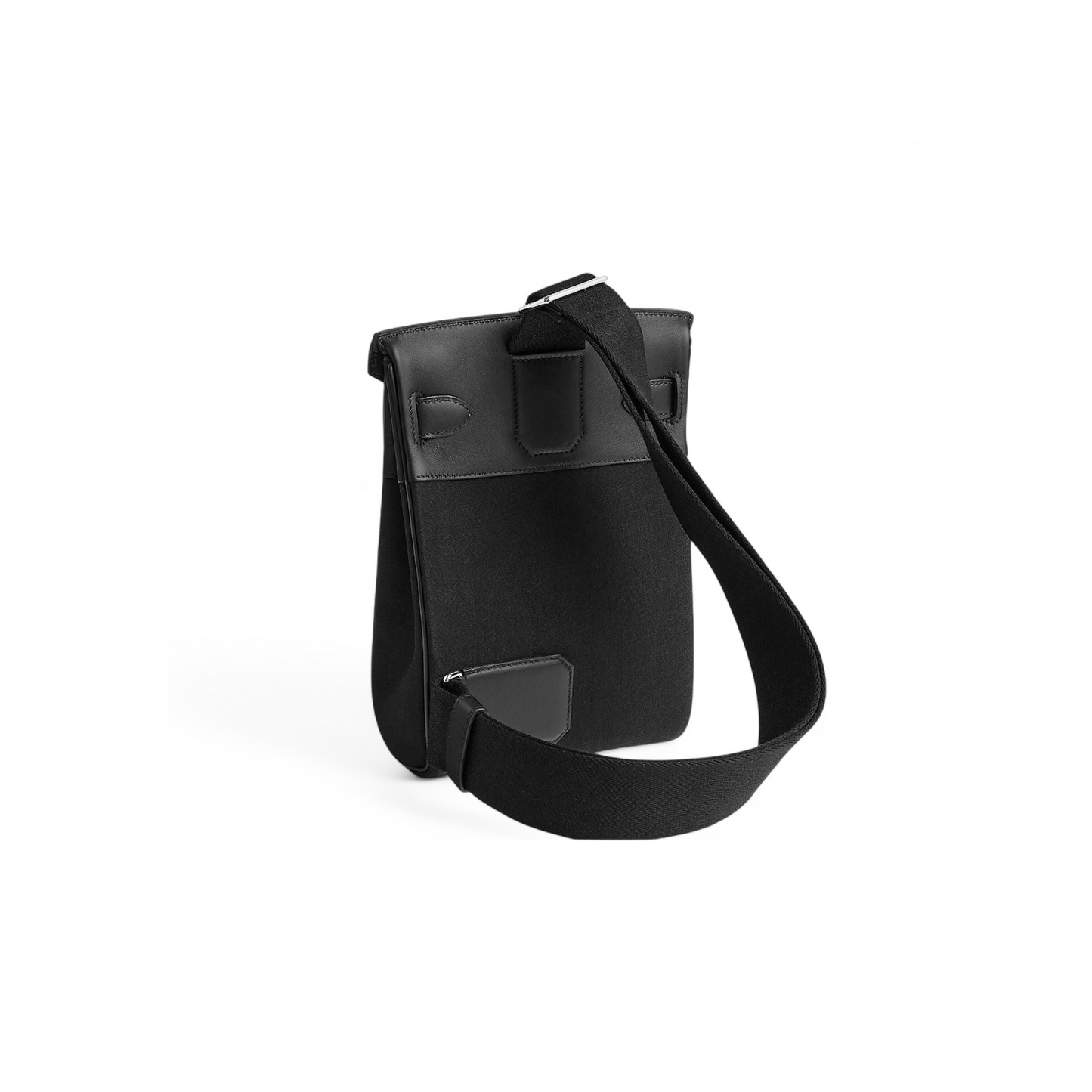 Hermès Hac à Dos PM in Bivouac Canvas & Swift Calfskin Black with Palladium Hardware