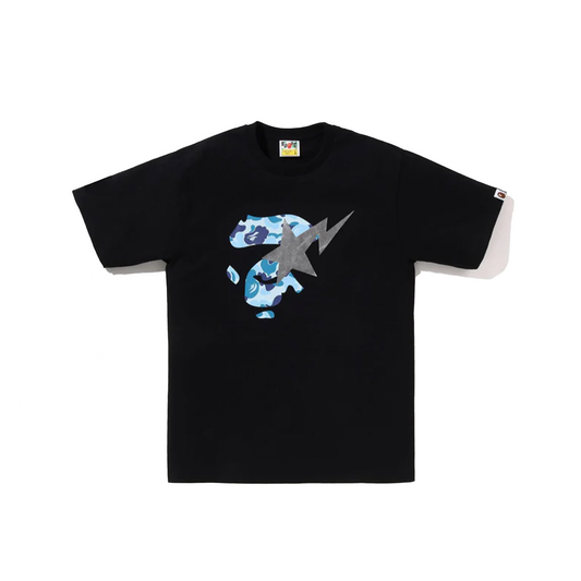 Bape Abc Camo Ape Face Sta Tee Black/Blue