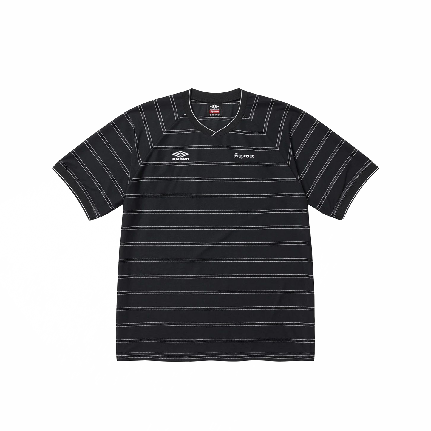 Supreme Umbro Stripe Soccer Jersey Black
