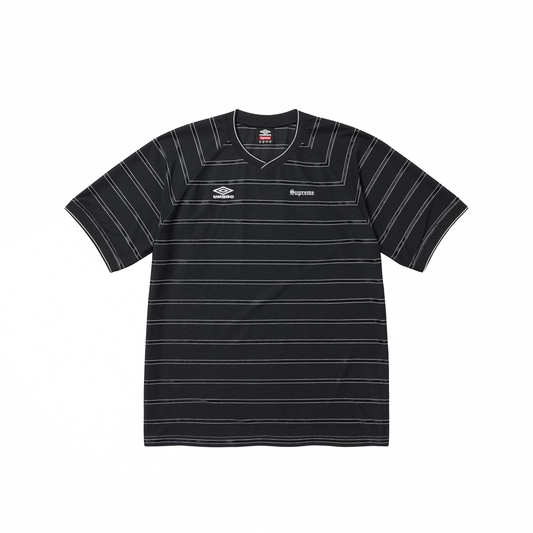 Supreme Umbro Stripe Soccer Jersey Black
