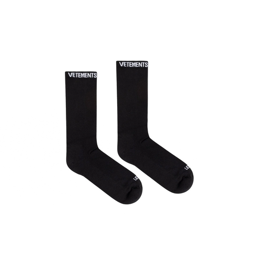 Vetements Logo Socks Black