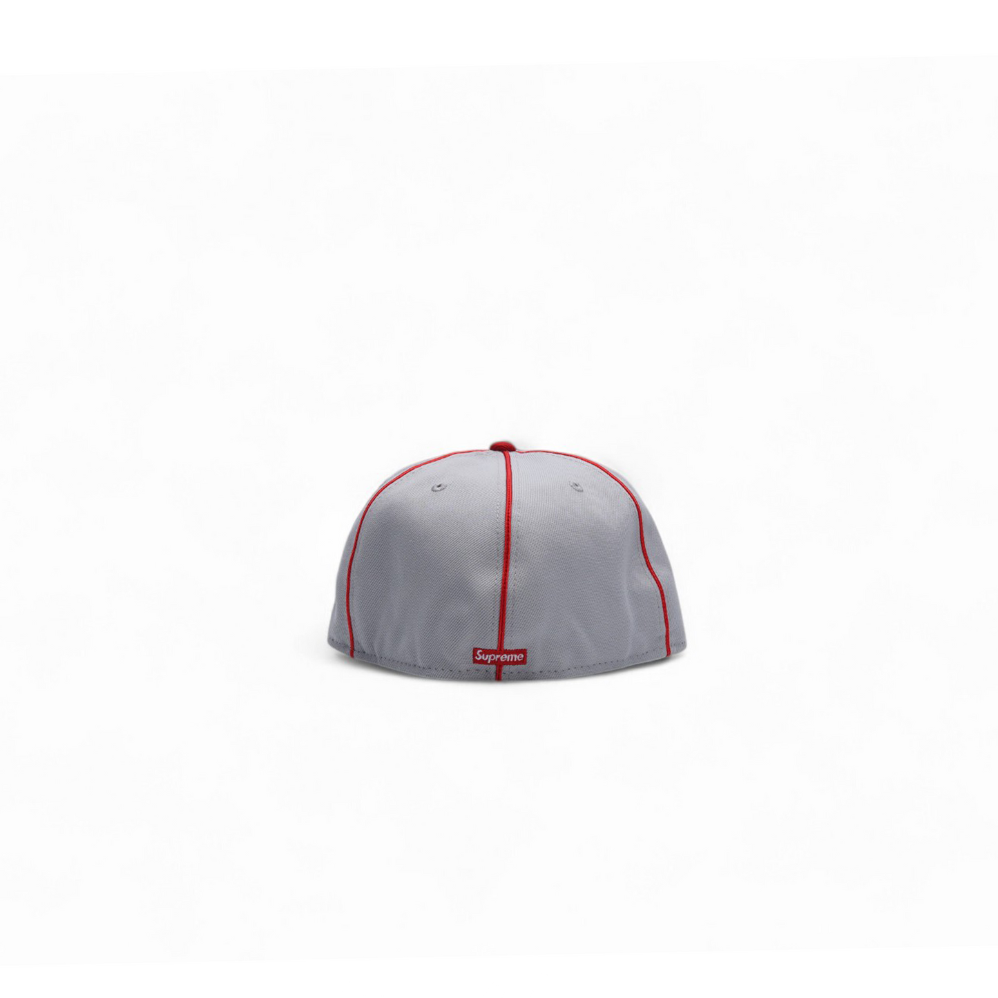 Supreme x New Era Piping Script Logo Cap Grey