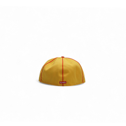 Supreme x New Era Piping Script Logo Cap Yellow