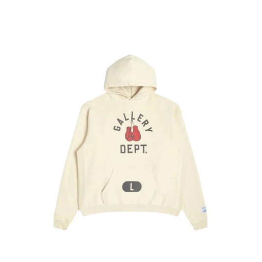 Gallery Dept. Boxing Merch Hoodie Cream