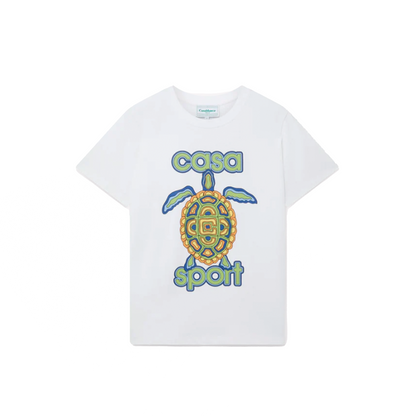 Casablanca Turtle Short Sleeve T-Shirt White