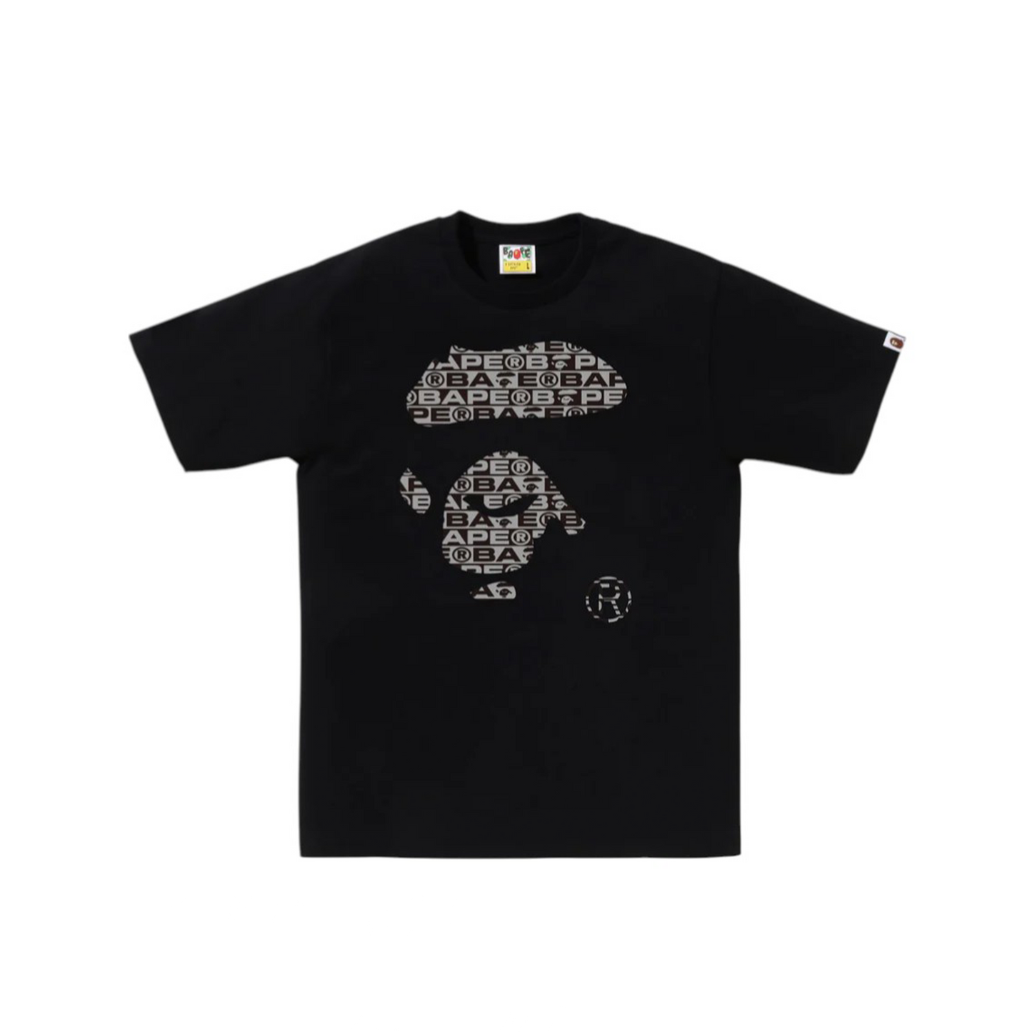 Bape Lux Sport Pattern Ape Face Tee Black