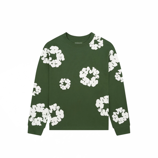 Denim Tears Wreath Long Sleeve Tee Green