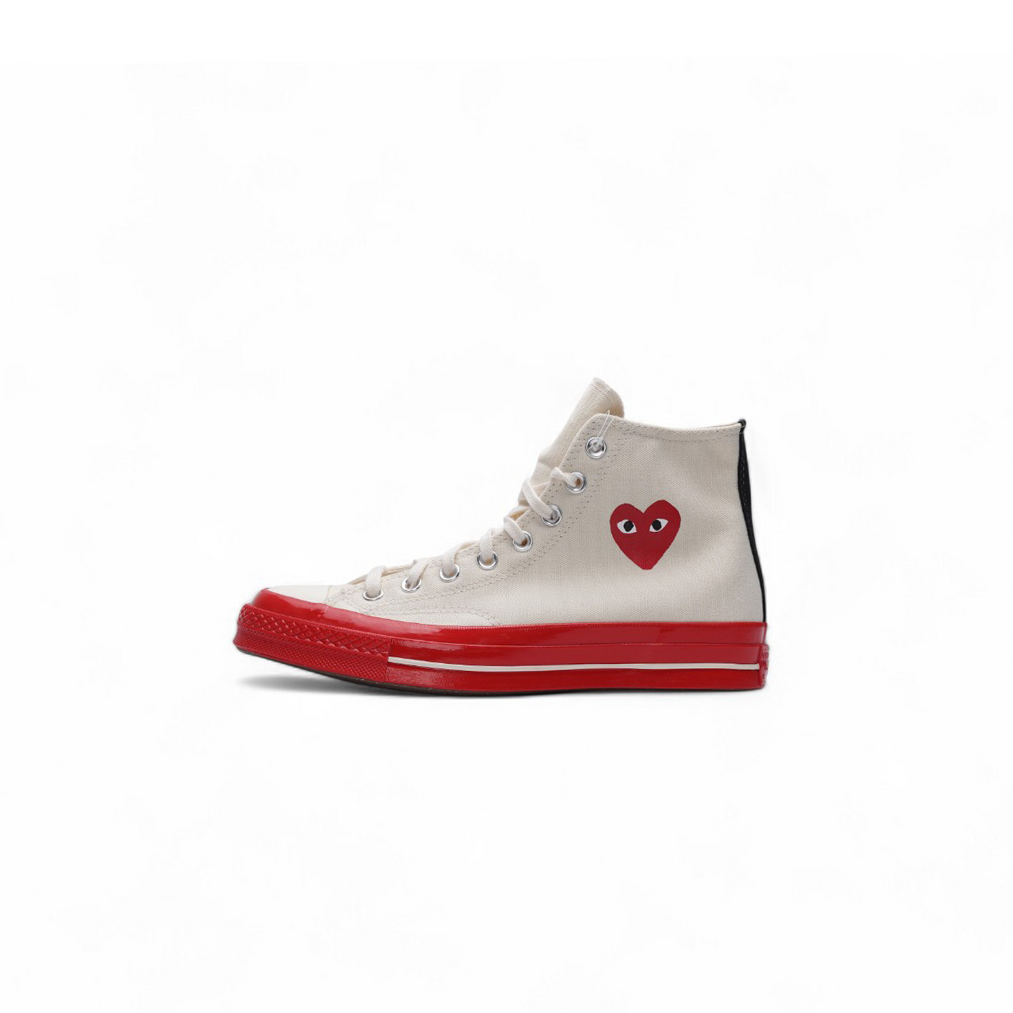 Converse Chuck Taylor All Star 70 Hi Comme des Garcons PLAY Egret Red Midsole