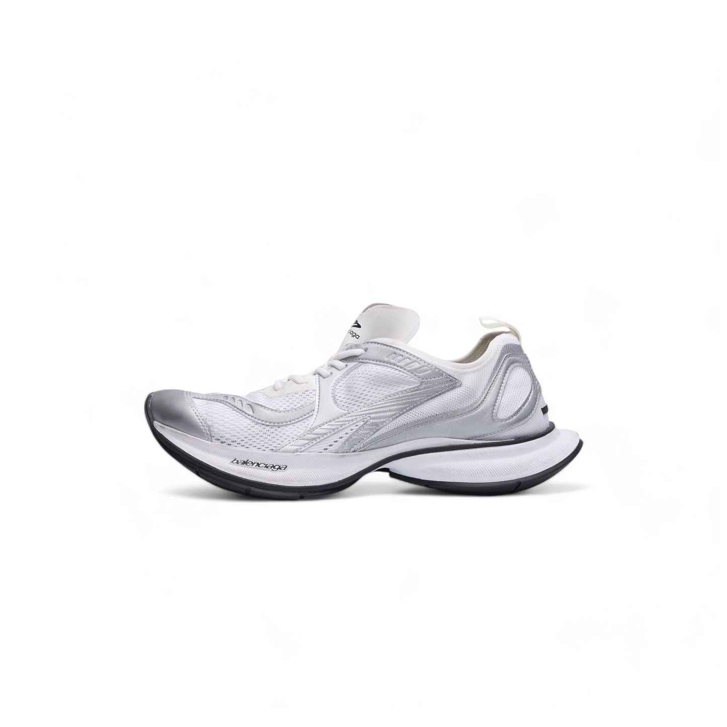 Balenciaga Men's Circuit Sneaker in White/silver