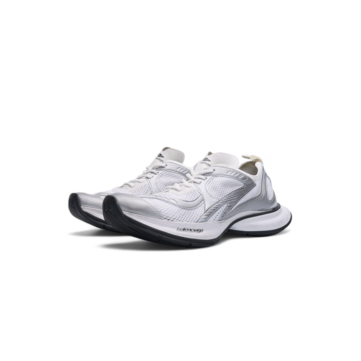 Balenciaga Men's Circuit Sneaker in White/silver