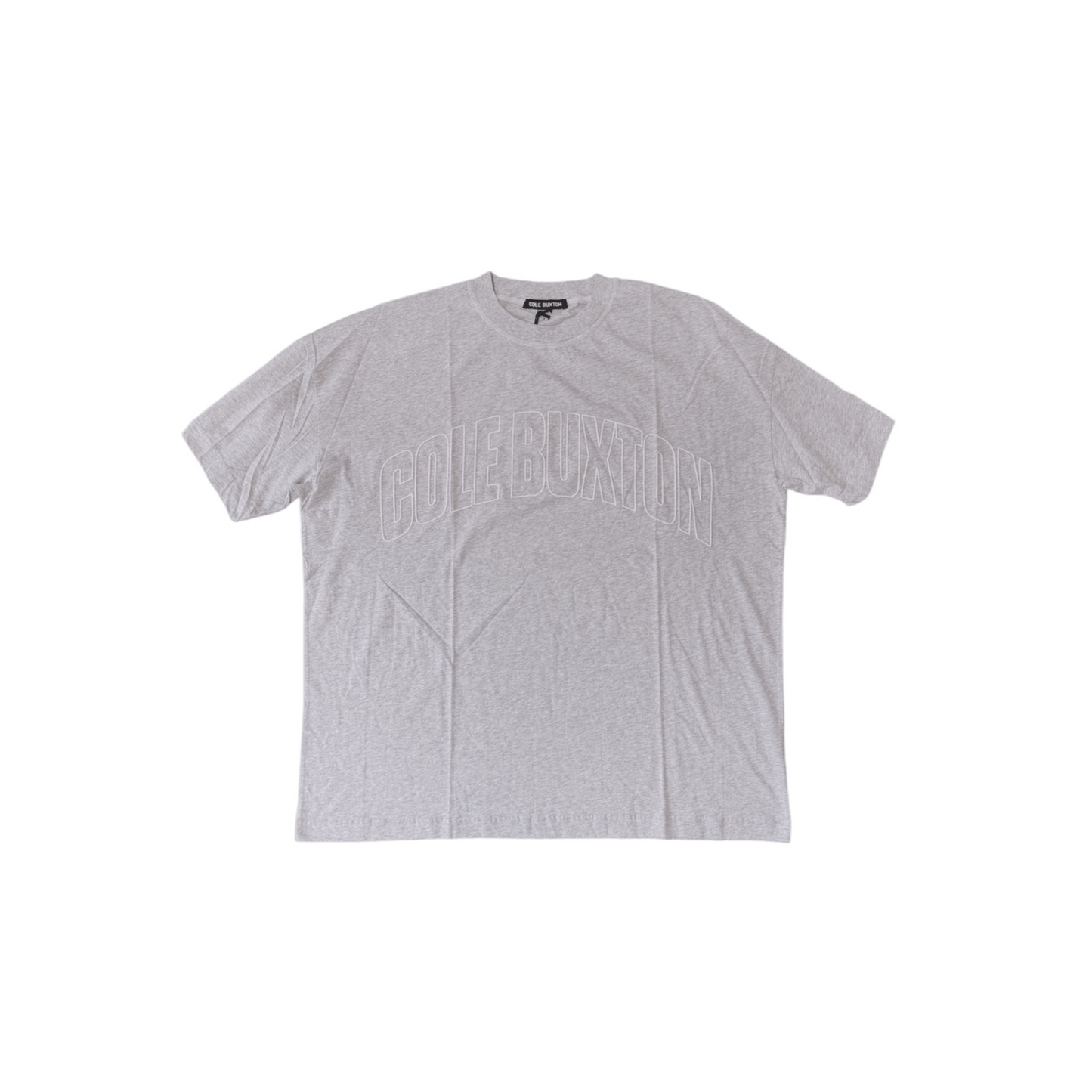 Cole Buxton Arch Outline T-Shirt Light Grey Marl