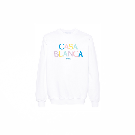 Casablanca Stacked Logo Embroidered Sweatshirt