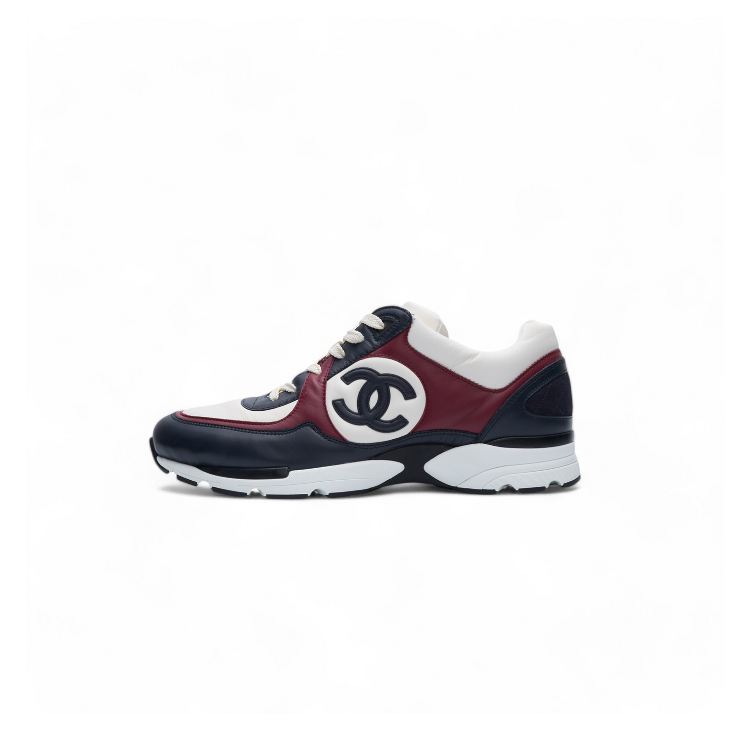 Chanel CC Leather Sneaker Red/Navy