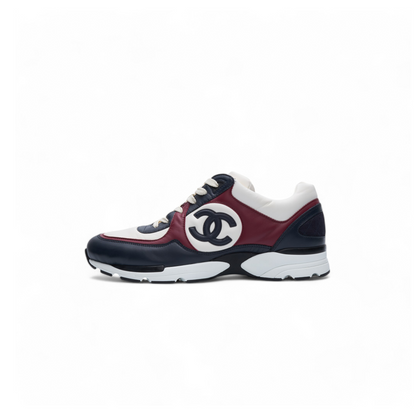 Chanel CC Leather Sneaker Red/Navy