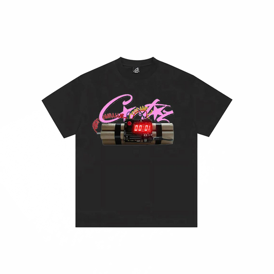 Corteiz No Time 4 Luv Tee Black