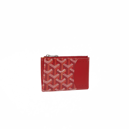 Goyard Bourbon Zipped Card Holder Red