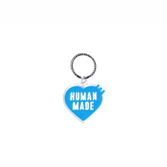 Human Made Heart Keyring Blue