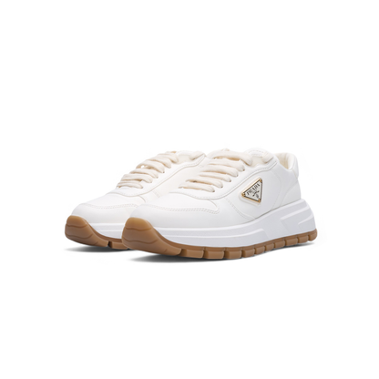 Prada Prax 01 Leather Sneakers Ivory