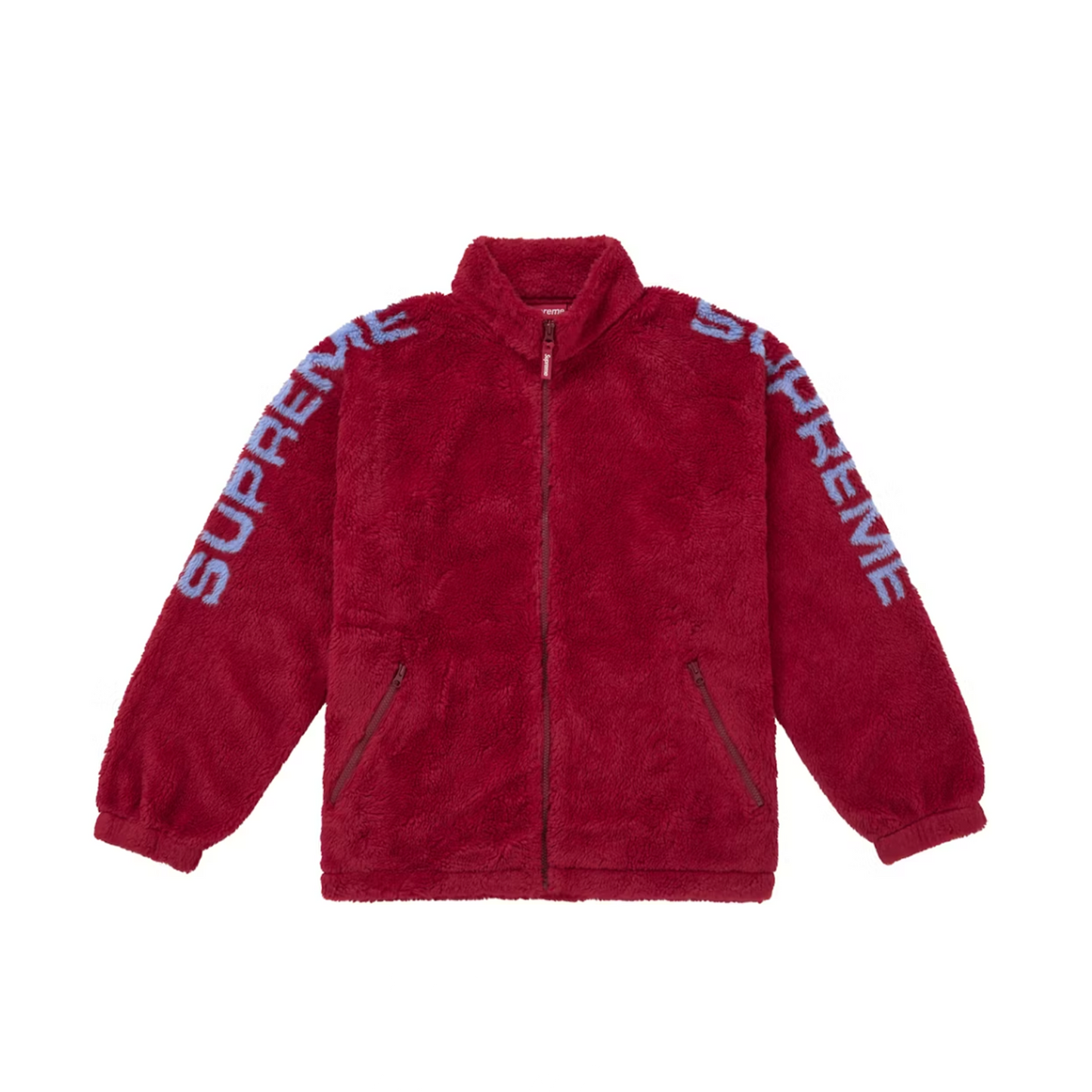 Supreme Shoulder Logo Fleece Jacket Red