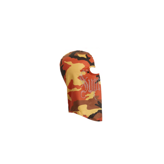 Supreme Rhinestone Balaclava Orange Camo