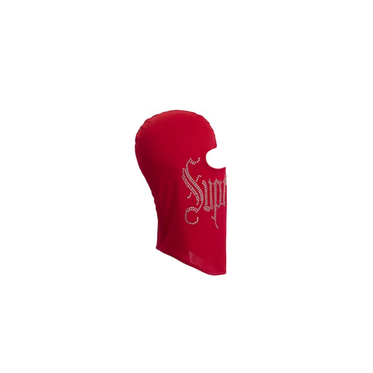 Supreme Rhinestone Balaclava Red